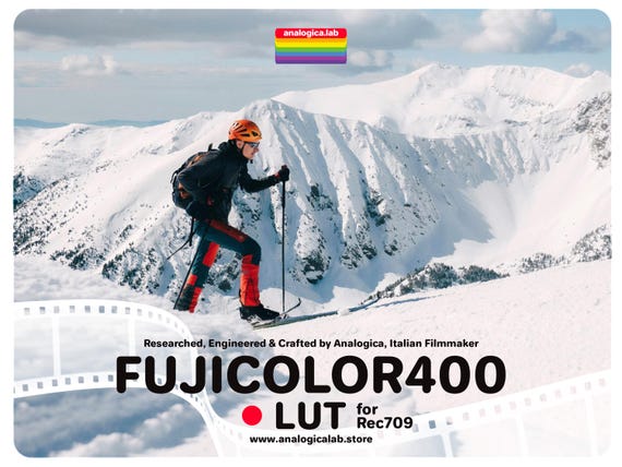 35MM FUJICOLOR C400 - Film Emulation LUT for Rec709 - Researched, Engineered & Crafted by Analogica, Italian filmmaker