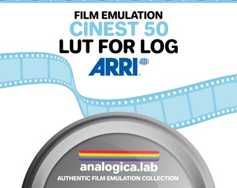 LUT CINEST 50 35MM Film Simulation, Professional Color Grading VideoLut PhotoLut filetype: .cube for Arri LogC3 Film Emulation