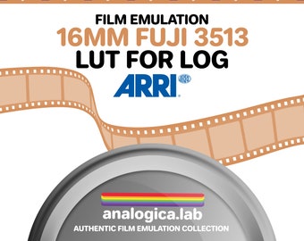 LUT Super16 Fuji 3513 16MM Film Simulation, Professional Color Grading VideoLut PhotoLut filetype: .cube for Arri LogC3 Film Emulation
