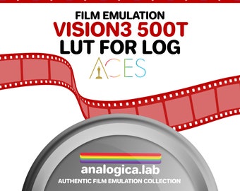 LUT KODAK VISION3 500T 35MM Film Simulation for Professional Color Grading VideoLut PhotoLut filetype: .cube for ACES ACEScct Film Emulation