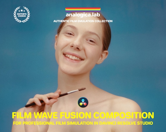 Film Wave Fusion Composition Node for Professional Color Grading DaVinci Resolve Studio, Handmade Analog Film Emulation, Film Shake