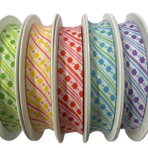 0.78 İnch Small Flower Pattern Bias Tape - 20mm Floral Cotton Binding