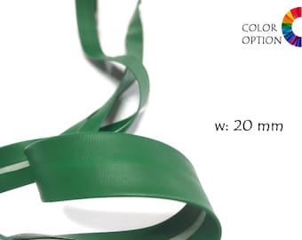 0,78-Inch Leather Bias Tape - 20mm Leatherette Edge-  Easy To Sew -Premium Quality