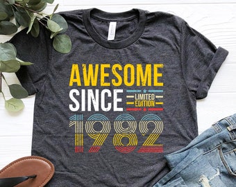 1982 Geburtstagsshirt, Super seit 1982, 40. Geburtstag Shirt, 40. Geburtstag Geschenke für Männer, 40. Geburtstag Geschenk für Frauen, Vintage 1982 Shirt