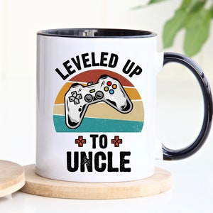 Leveled Up To Uncle New Uncle Gift Ideas Funny Uncle Mugs Uncle To Be Gifts Pregnancy Announcement Gift Ideas Gift For Him New Uncle Mug
