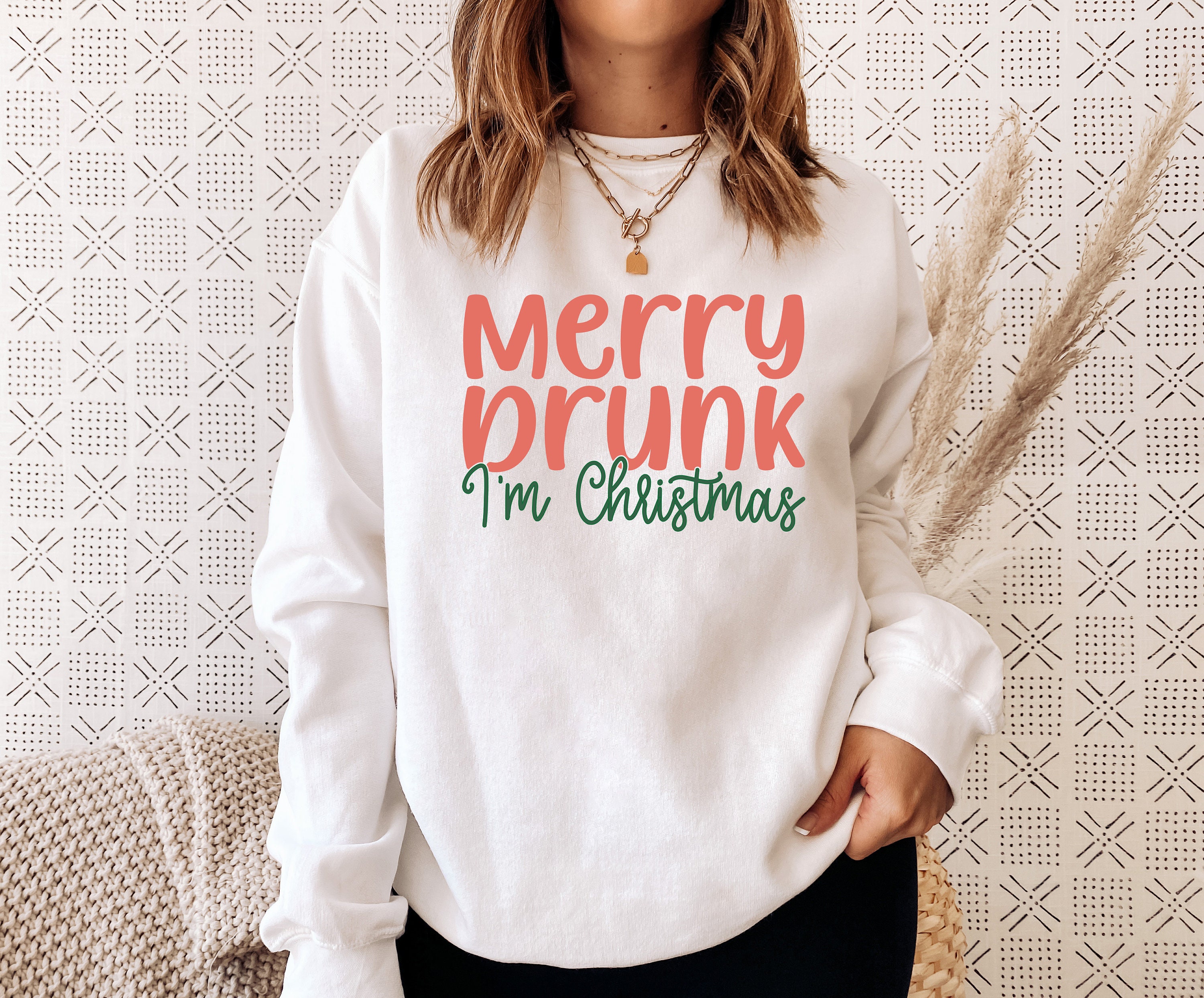 Funny Christmas Sweater Merry Drunk I'm Christmas Funny - Etsy