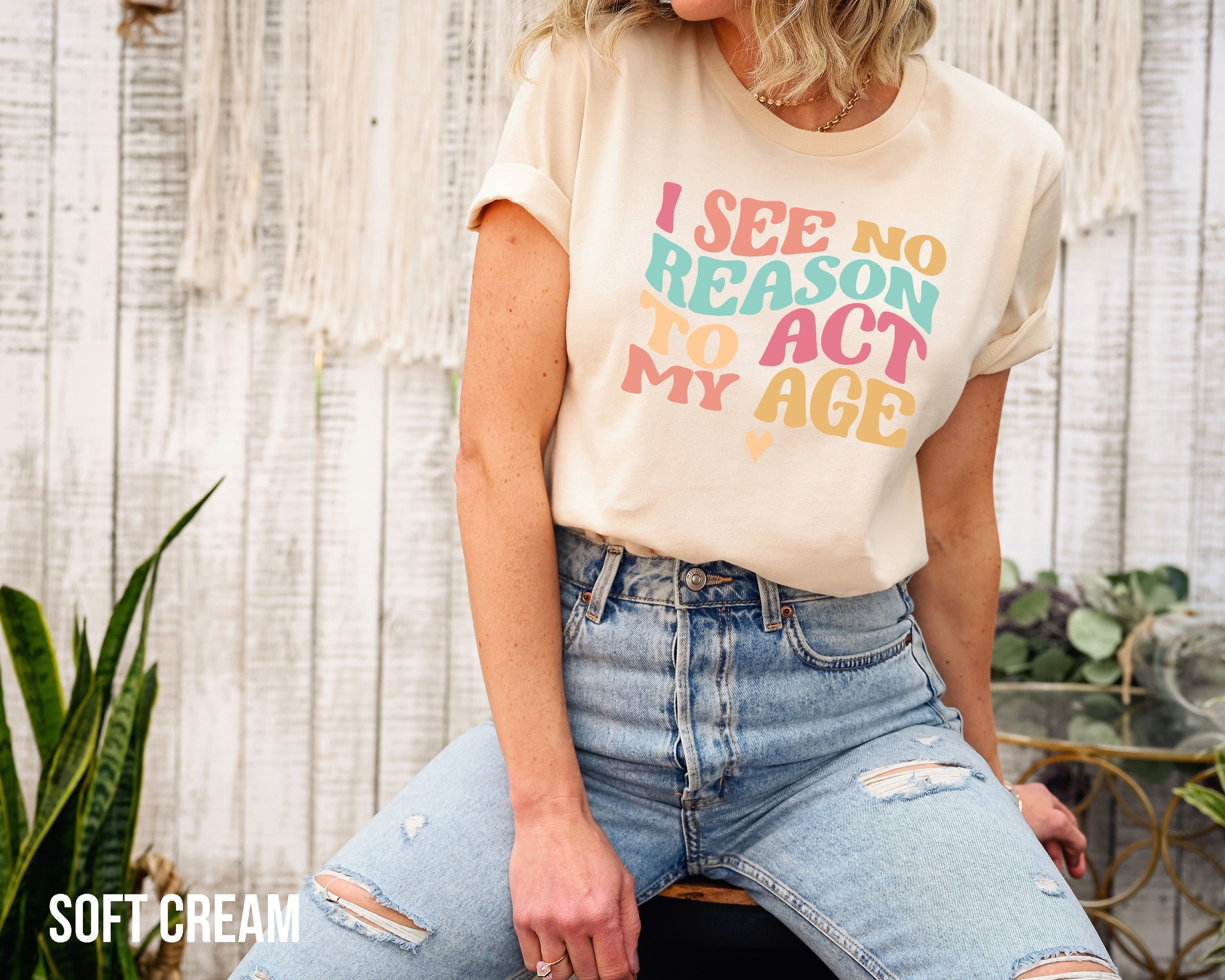 Funny Retro Graphic Shirt for Women I See No Reason to Act My