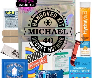 Personalized Birthday Hangover Kits