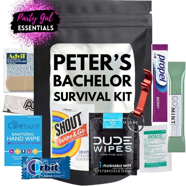 Personalized Bachelor Party Survival Kit