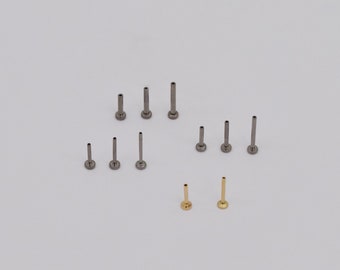 14k massief gouden push-back Titanium push-back gebruik voor Threadless kraakbeen conch stud helix stud tragus studs 0,5 mm binnengat 16g 18g 20g