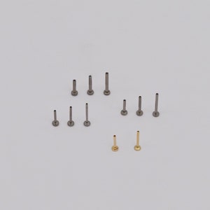 14k Solid gold push back Titanium push back use for Threadless Cartilage conch stud helix stud tragus studs 0.5mm inner hole 16g 18g 20g