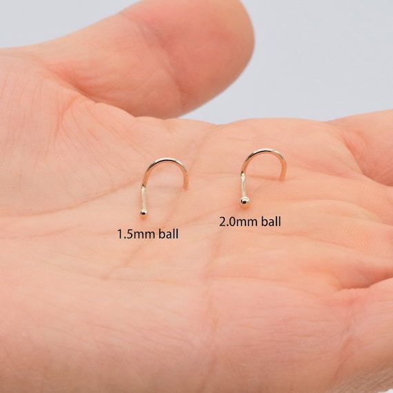 Nose ring with screw on deals ball
