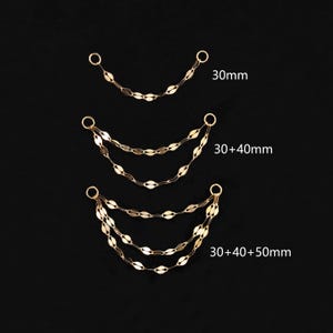 Chaîne de lèvre hélicoïdale pendante en or massif 14 carats, accessoire de chaîne de conque de cartilage couche d'or, connecteur de chaîne d'enveloppe de chaîne de nez industriel