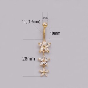 AOOSA 6 Stuks Navelpiercing, Roestvrij Staal Navelpiercingset, Zilver Navelpiercing Sieraden, Verschillende Ontwerpen, Dangly Belly Button Bars Voor Dagelijkse Stijl En Speciale Gelegenheden