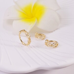 16G Solid White Gold Heart Daith Earring 8mm CZ Cute Daith Jewelry