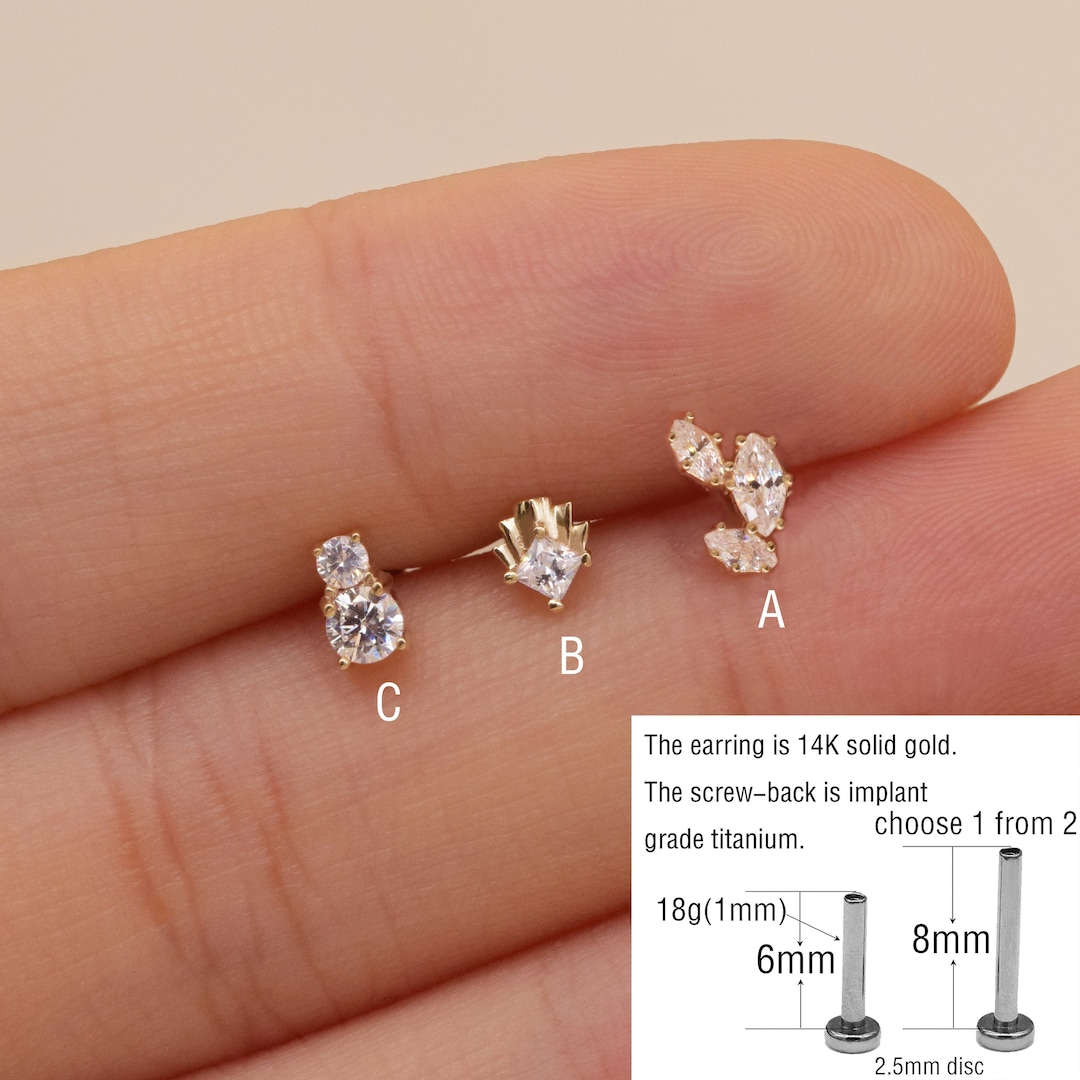 ◆STONEHENgE◆ 14K Cubic Piercing M0821 Single il_1080xN.4697639209_dvs2.jpg