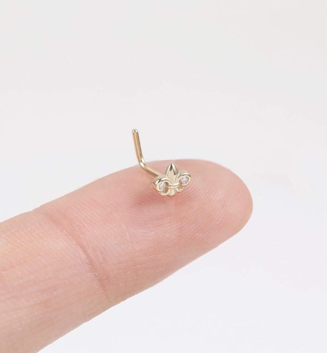 [LLOYD] 韓国☆14K GOLD☆Shining Flower Single Piercing Amazon.com: MeIighting Solid Gold Flower Nose Stud 20G Gold