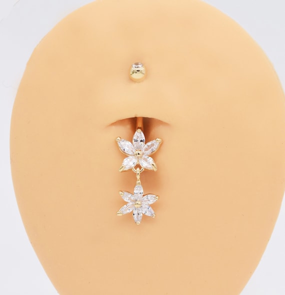 14k Gold-plated Flower Charm with Cubic Zirconia Center 14k Gold-plated Flower Charm with Cubic Zirconia Center