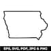 Iowa State Outline: Map Clipart, SVG, PNG (digital Download) - Etsy
