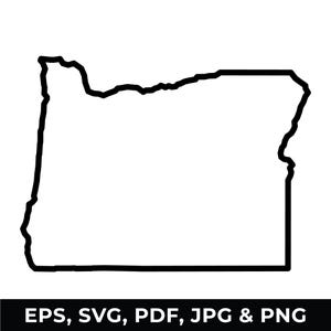 Oregon State Outline SVG, Oregon Map Clipart, Oregon Outline PNG, Digital Download files for Cricut, Silhouette