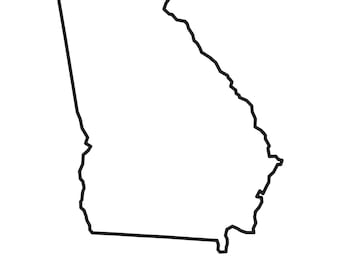 Georgia State Outline SVG, Georgia Map Clipart, Georgia Outline PNG, Digital Download files for Cricut, Silhouette Cut Files