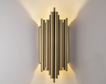 Gold Plastered Wall Sconce Lighting