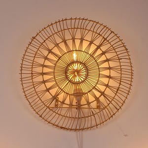 Base 50x9 cm. Natural Rattan Wall Light