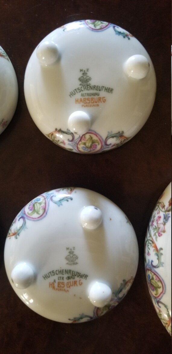 9 Hutschenreuther Altrohlau Habsburg Porcelain MZ Austria Salt