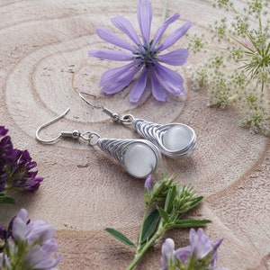 Braided wire wrapped earrings