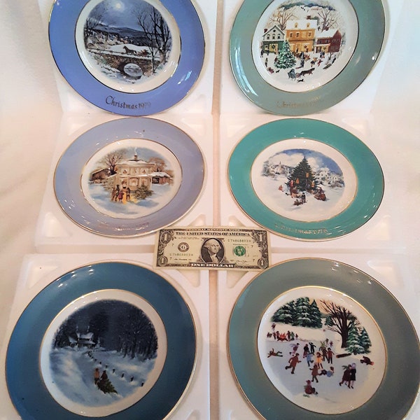 Avon Christmas Plates Etsy
