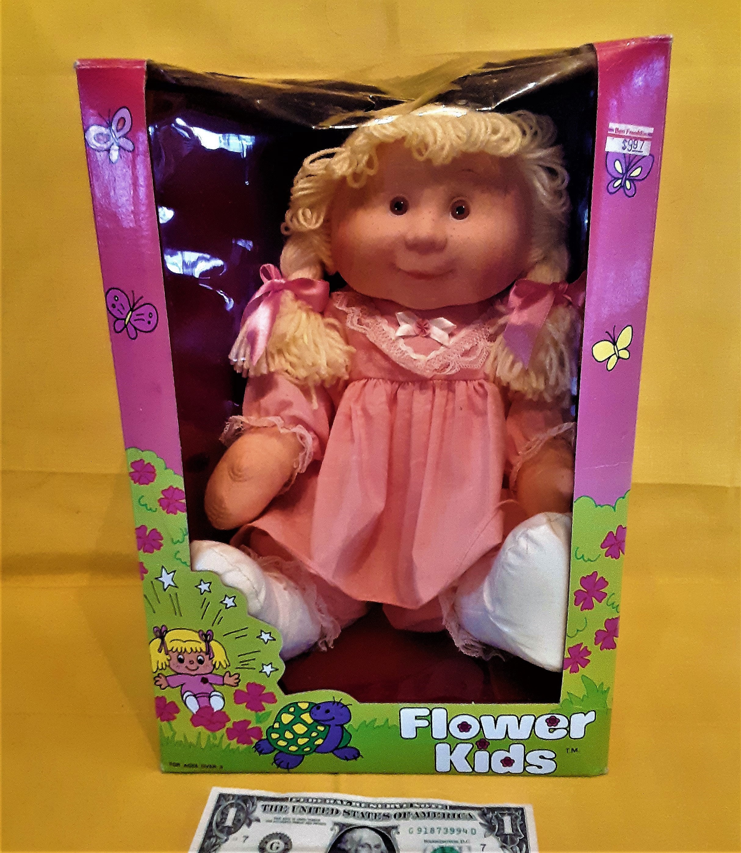 Vintage 1983 Blue Box Flower Kids Blonde Hair Doll Etsy UK