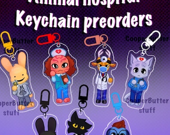 Animal hospital character keychain pre orders Roblox horror game