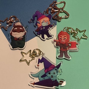 The adventure zone balance keychains taako Magnus burnsides Merle highchurch charms