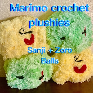 Marimo moss balls One piece chrochet plushie Roronoa Zoro Vinsmoke Blackleg Sanji ocean sea pirate anime cartoon toy amigurumi