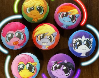 Squishy fuzzy Mlp pins my little pony soft badges