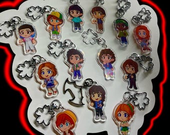 2 inch all st teen character  keychains Steddie stobin Ronance stonathan Chreddie jancy byler