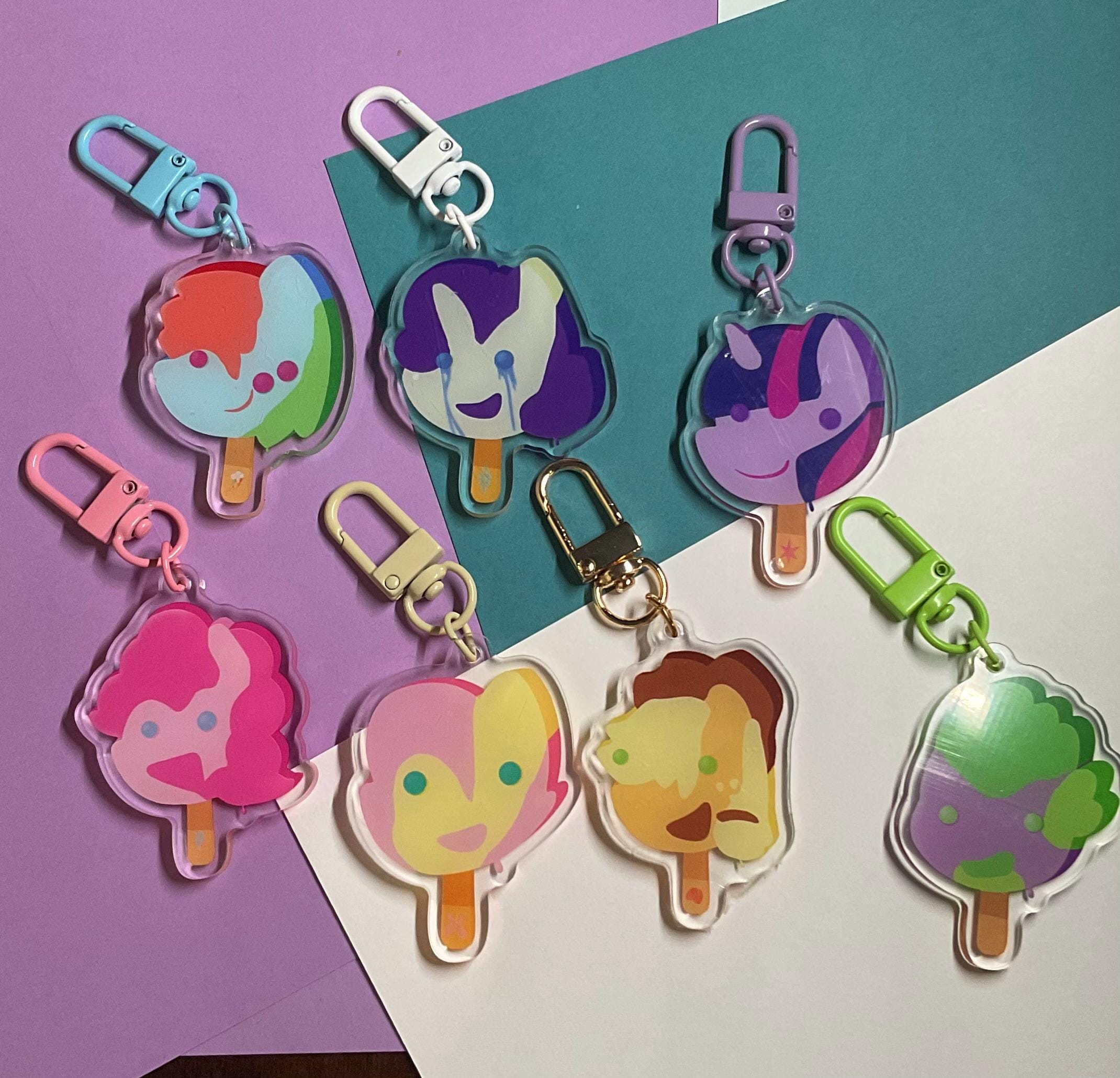 Mlp My Little Pony Characters as Popsicles Keychains - Etsy