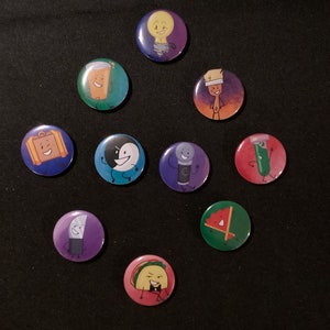 Inanimate Insanity Object Show Button Pins Fanart OSC - Etsy