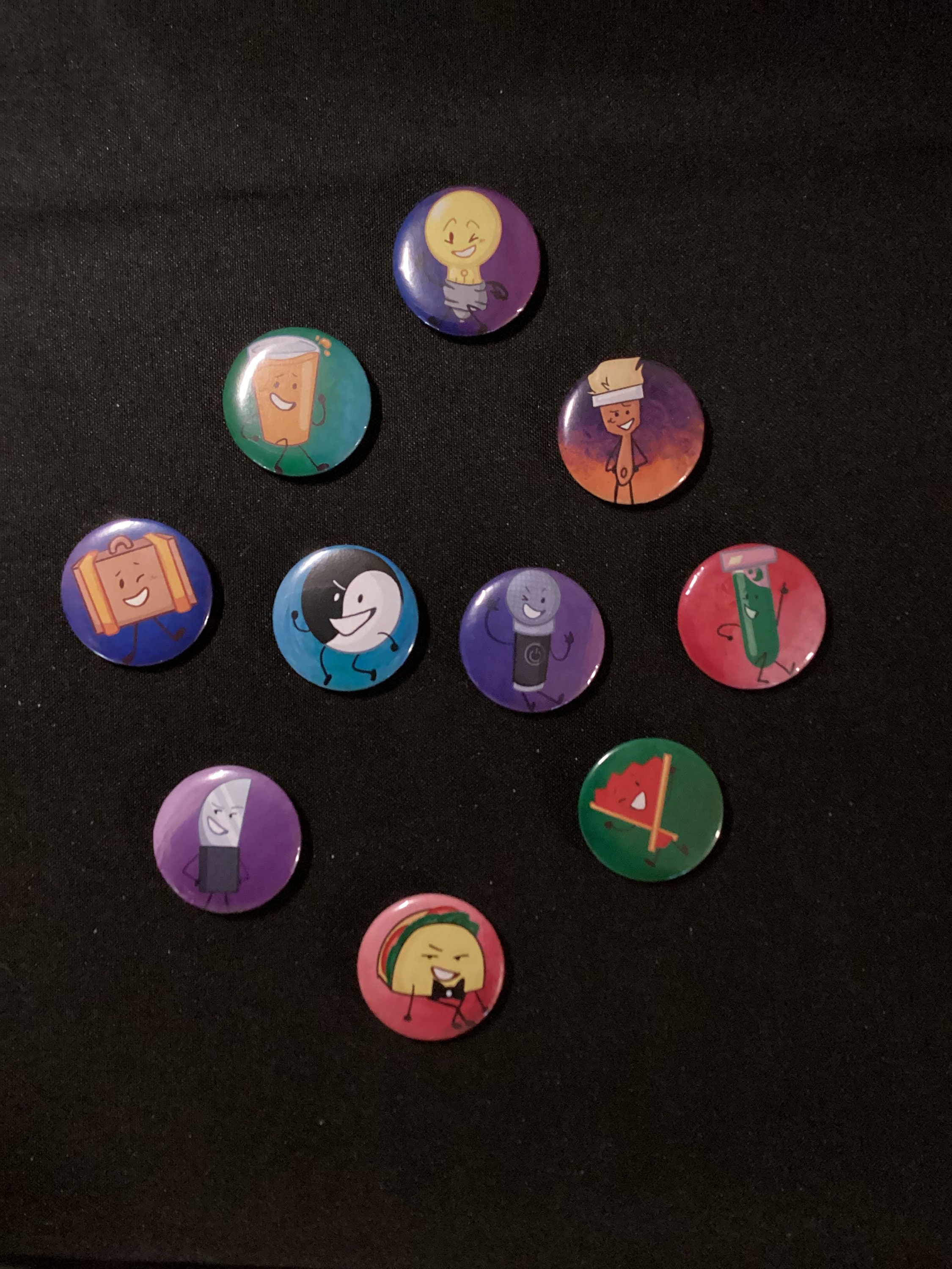 Transgendery BFDI ASSET BUTTON pins - Pride - Object shows