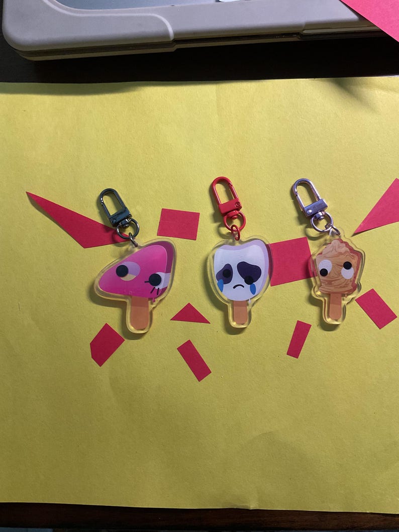TADC Character Popsicle Keychains the Amazing Digital Circus Pomni Jax ...