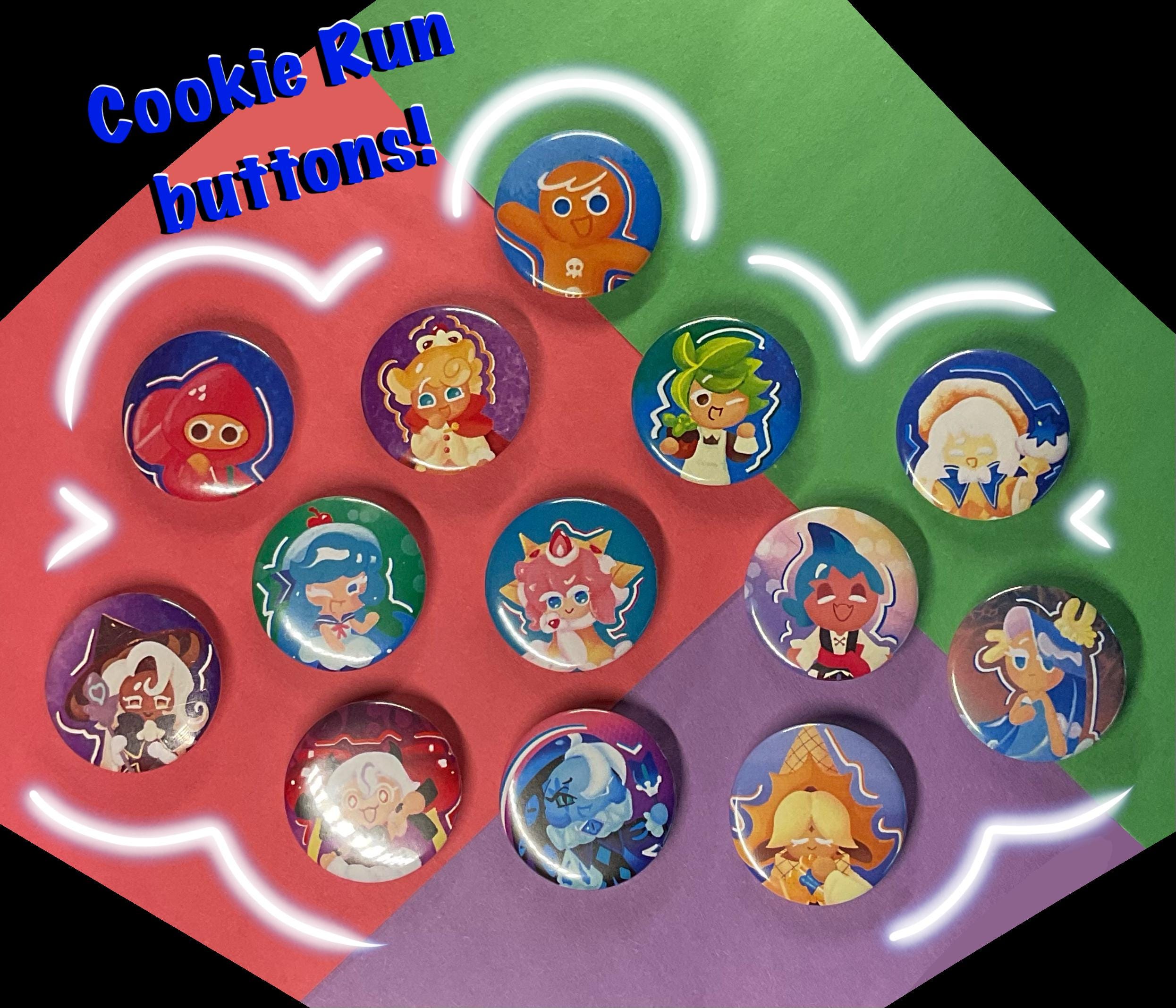 Cookie Run Button Pins Shadow Milk Pure Vanilla Candy Apple Ginger
