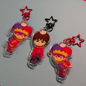 Swinging tomodachi life keychains living the dream Hugh morris (pre order for basic starting mii)