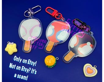 Spider Super hero Gwen mikes Peter CooperButterStuff ice cream popsicle keychains Parker