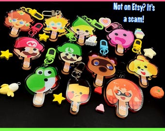 Video game characters as ice cream popsicles CooperButterStuff keychains