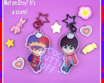 Swinging tomodachi life keychains living the dream Hugh morris CooperButterStuff