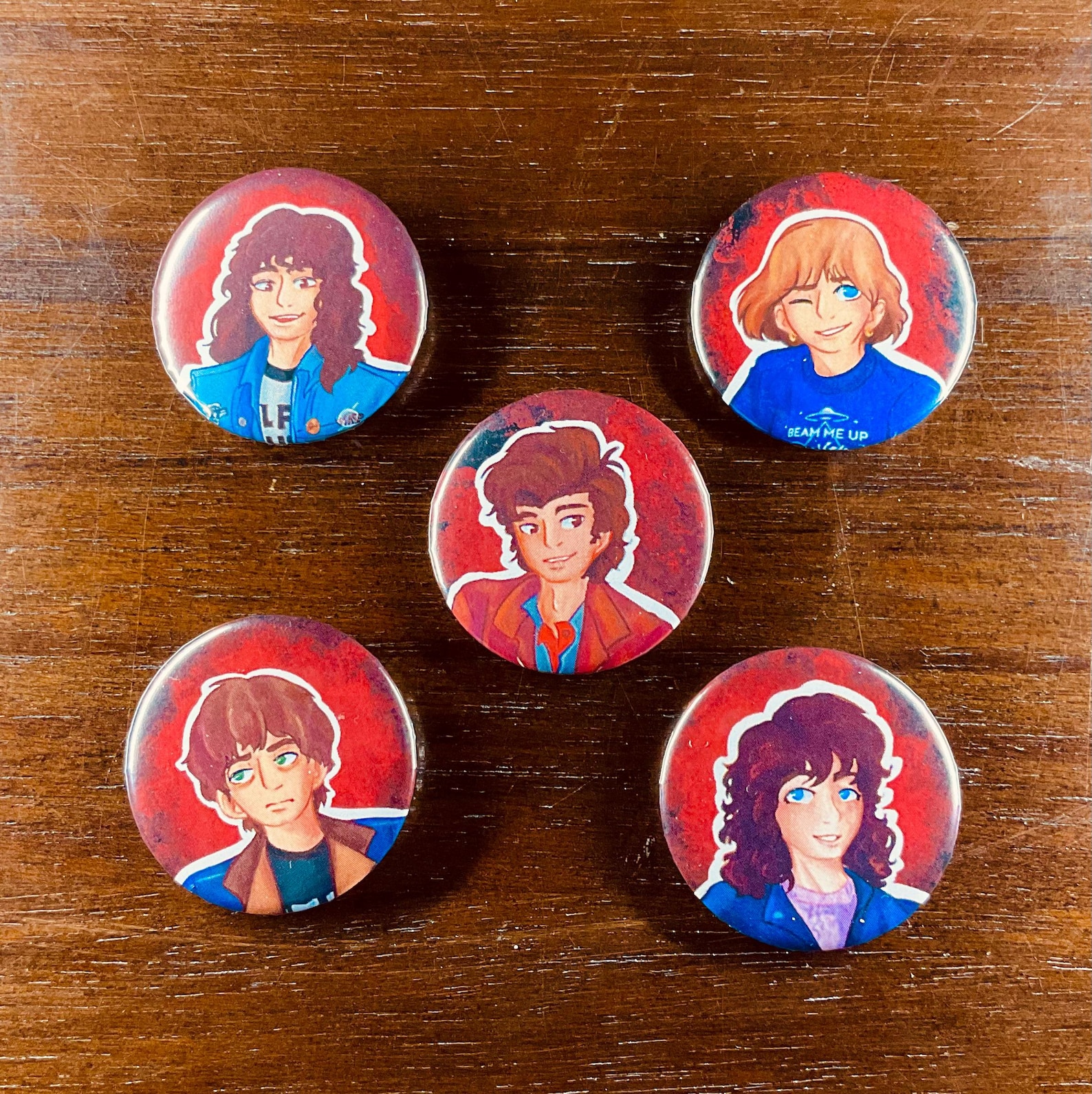 ST Characters Season 5 Button Pins Abnormal Odd Things - Etsy