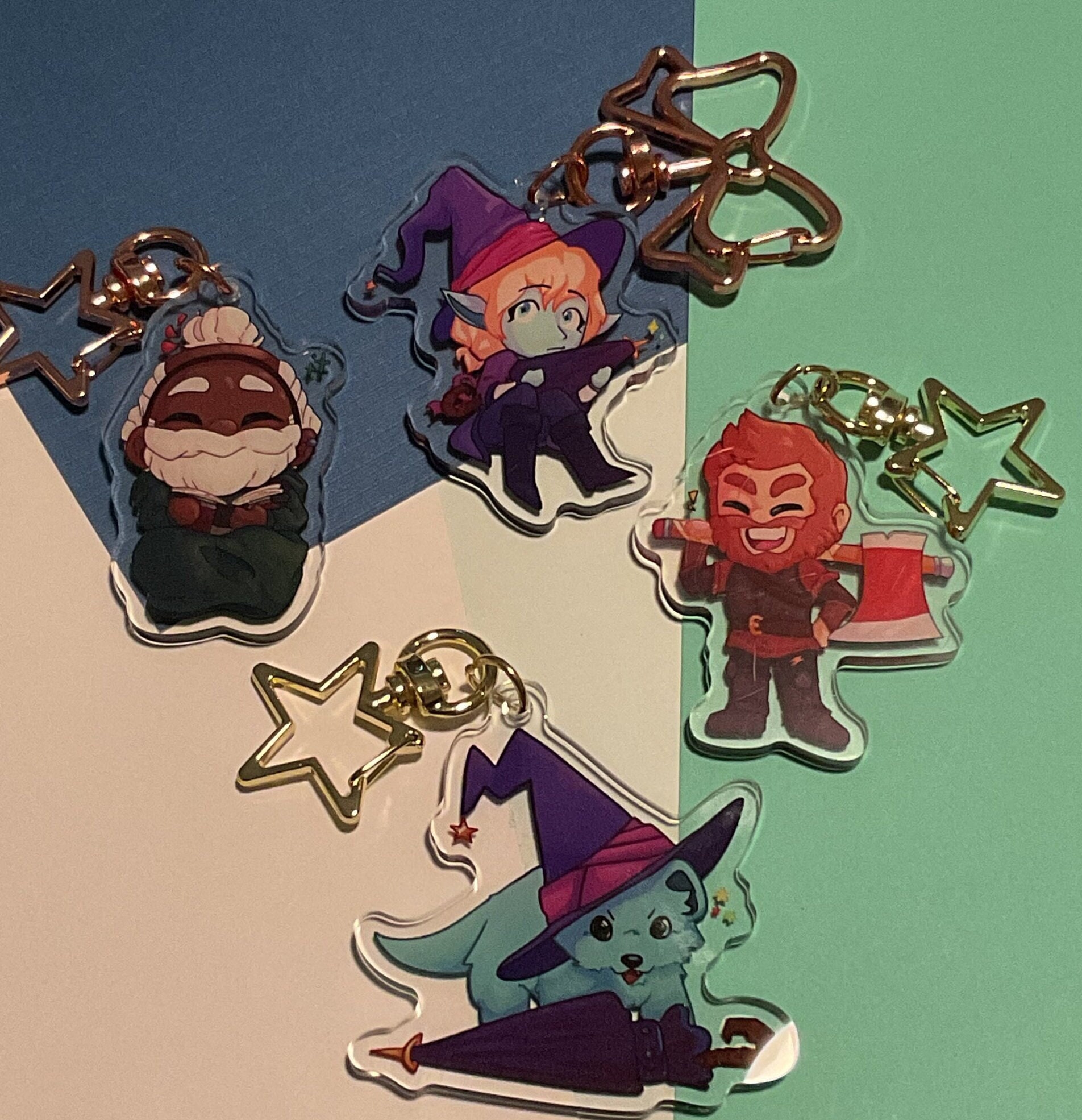 The Adventure Zone Balance Keychains Taako Magnus Burnsides Merle