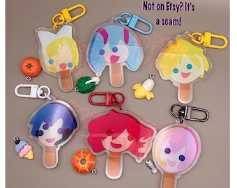 Vocaloid Utau ice cream CooperButterStuff pop keychains