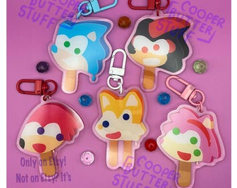 Sonic the hedgehog character popsicles, saga shadow tails Amy knuckles CooperButterStuff
