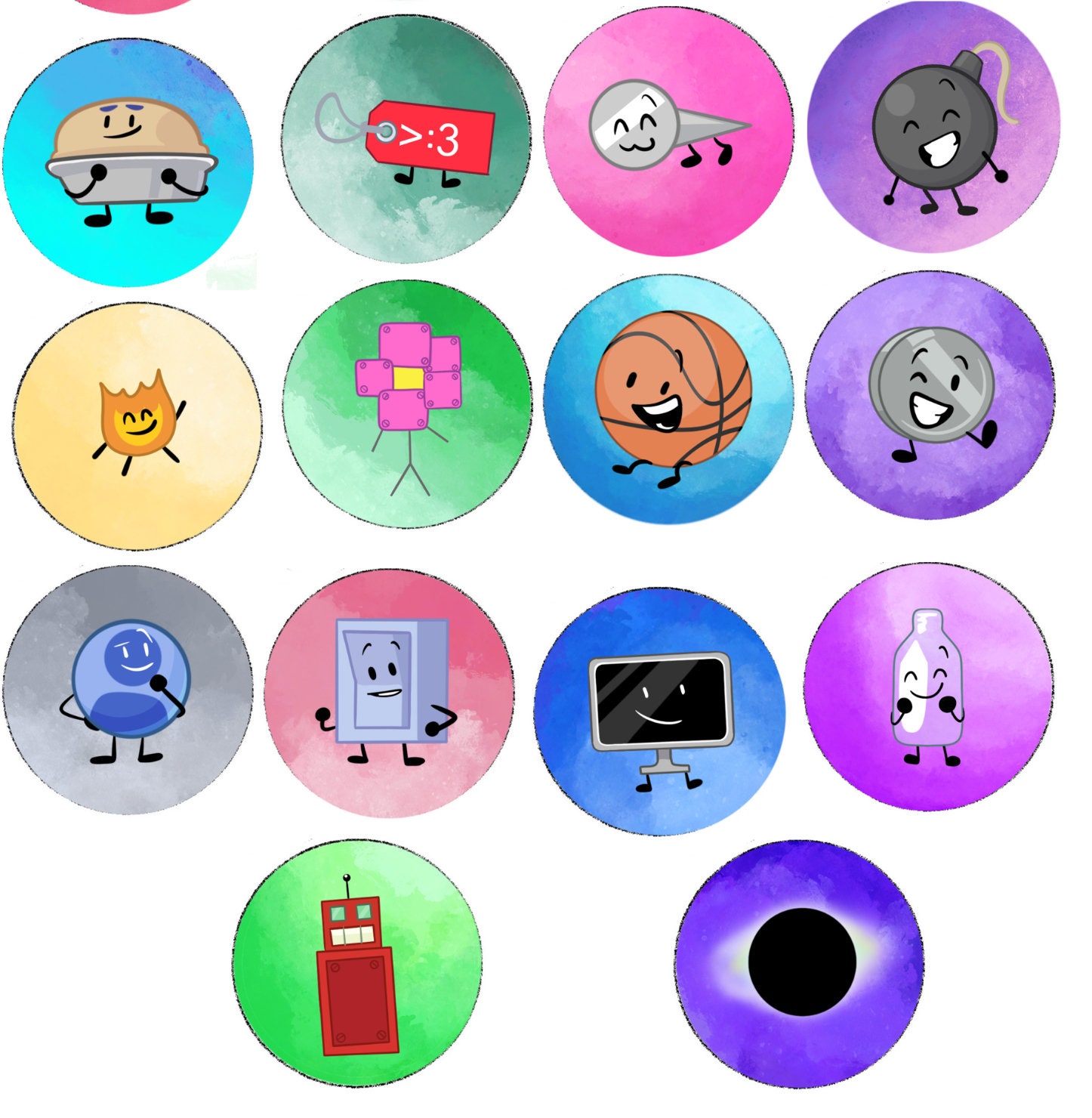 Bfdi All Contestants Pack Part 2 - Bfb - Pin